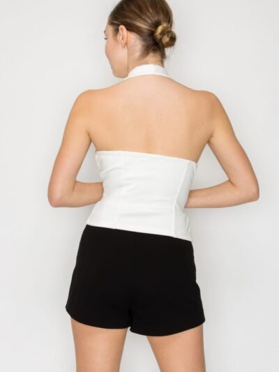 Halter Neck Buckled Open-back Top Halter Neck Buckled Open-back Top