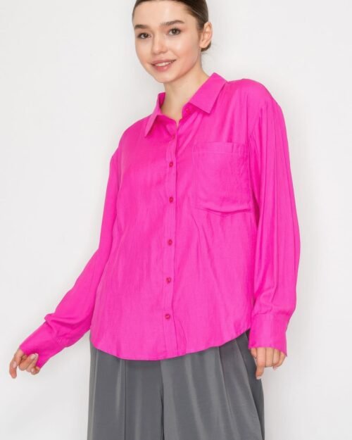 button down collared linen shirt