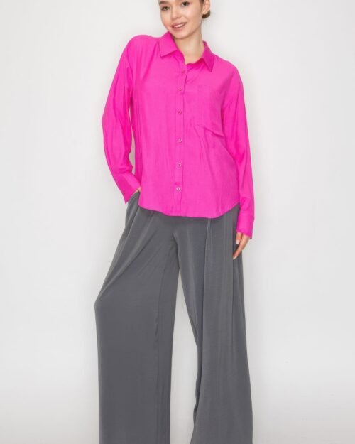 button down collared linen shirt