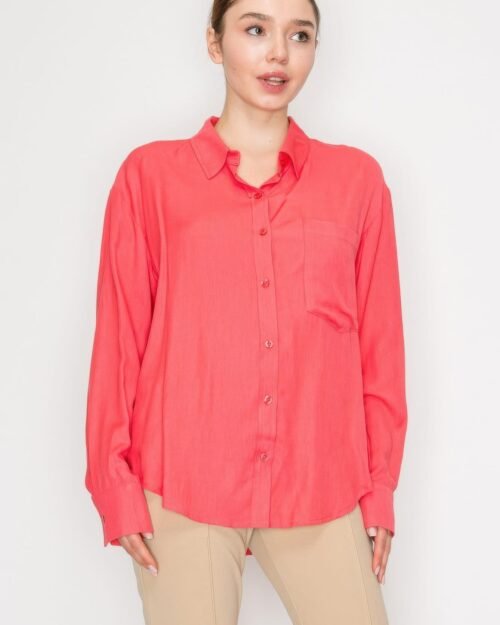 button down collared linen shirt