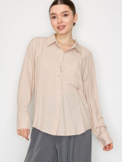 Button Down Collared Linen Shirt