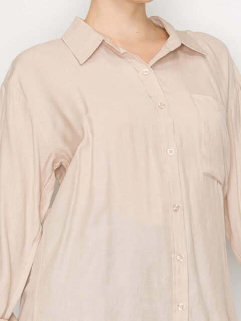 Button Down Collared Linen Shirt