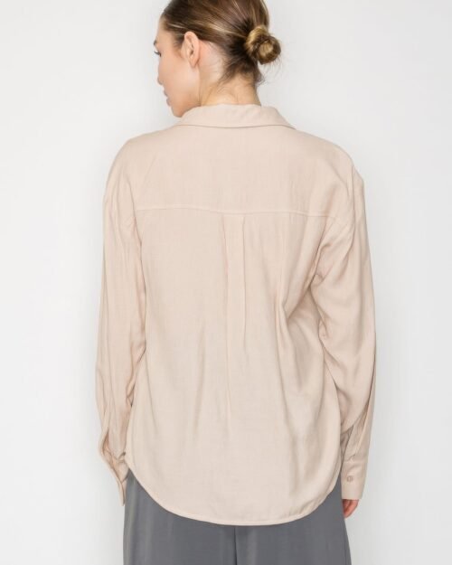 button down collared linen shirt