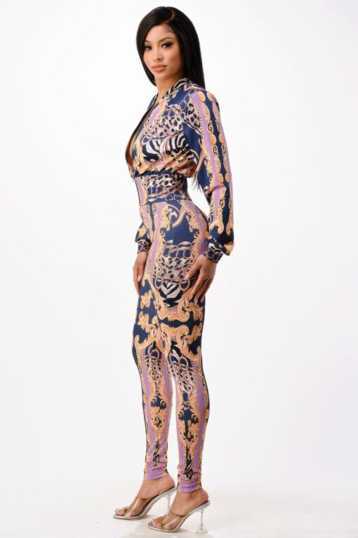 Zip-up Style Jacket With Leggings Set - Image 3