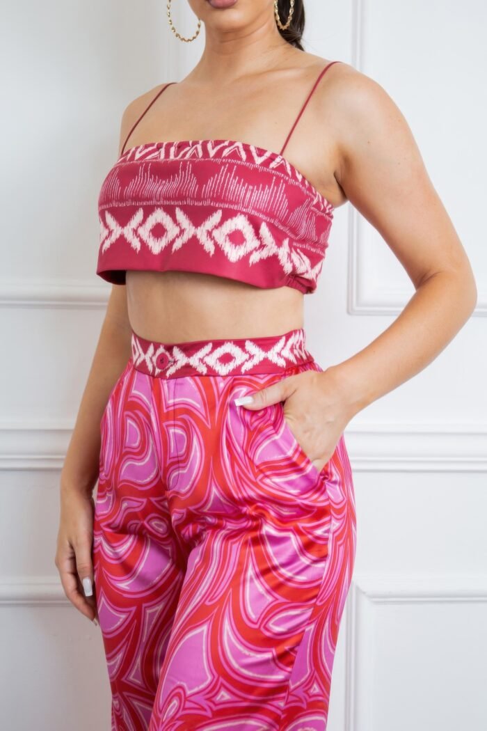 Bra top and wide leg pants set - image 3