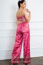 Bra Top And Wide Leg Pants Set - Image 4