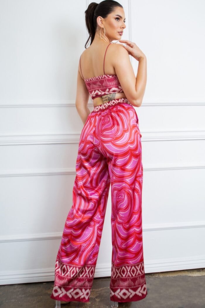 Bra top and wide leg pants set - image 4
