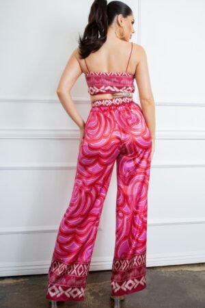 Bra Top And Wide Leg Pants Set Bra Top And Wide Leg Pants Set