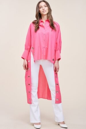 Oversized Shirt With Long Back Oversized Shirt With Long Back