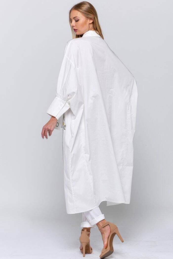 Oversized shirt with long back