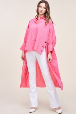 Oversized Shirt With Long Back Oversized Shirt With Long Back
