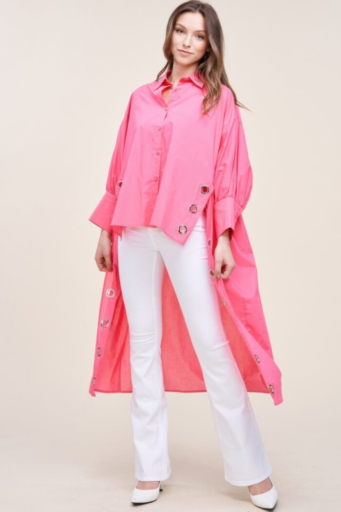 Oversized shirt with long back