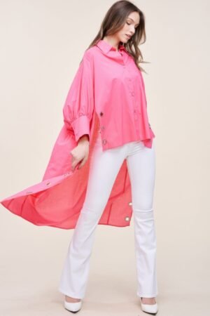 Oversized Shirt With Long Back Oversized Shirt With Long Back
