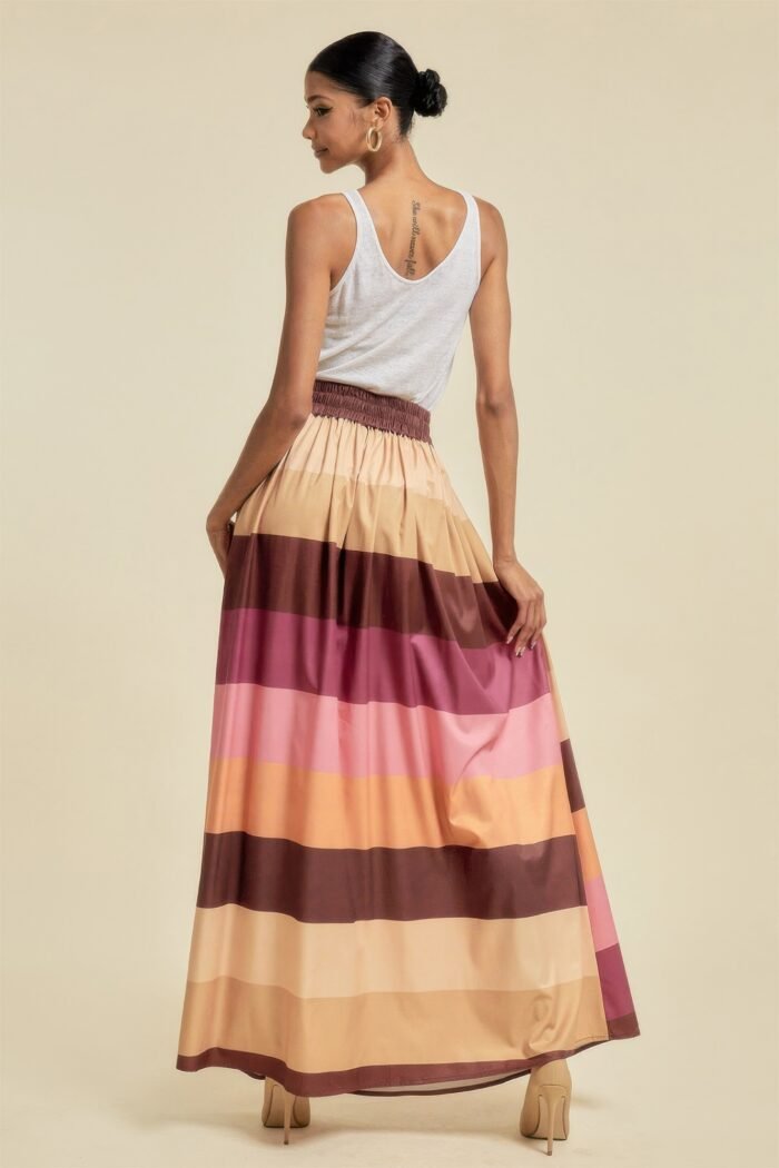 Color block maxi skirt with pockets - image 7