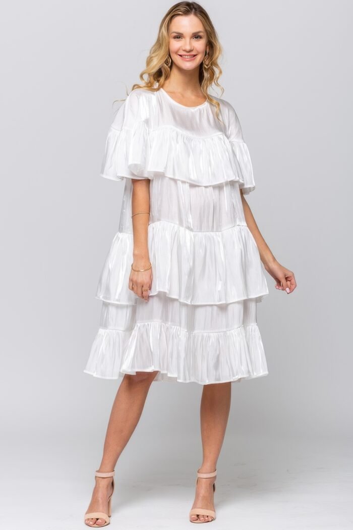 Ruffle midi dress