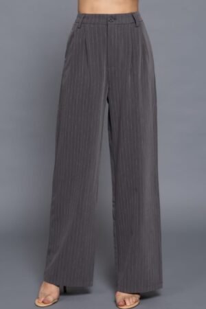 Pin Stripe Woven Straight Pants Pin Stripe Woven Straight Pants