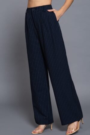 Pin Stripe Woven Straight Pants Pin Stripe Woven Straight Pants