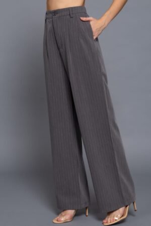 Pin Stripe Woven Straight Pants Pin Stripe Woven Straight Pants