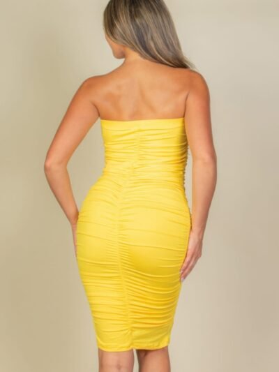 4-way Ruched Tube Midi Dress