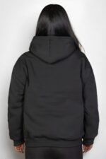 Plus size graphic kangaroo pocket drawstring hoodie with Eastcoast logo in black, navy, red, and white colors