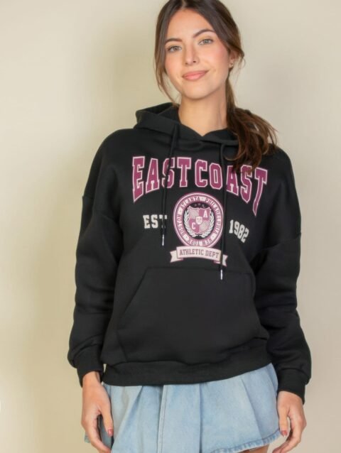 Eastcoast Graphic Kangaroo Pocket Hoodie | Cozy Pullover