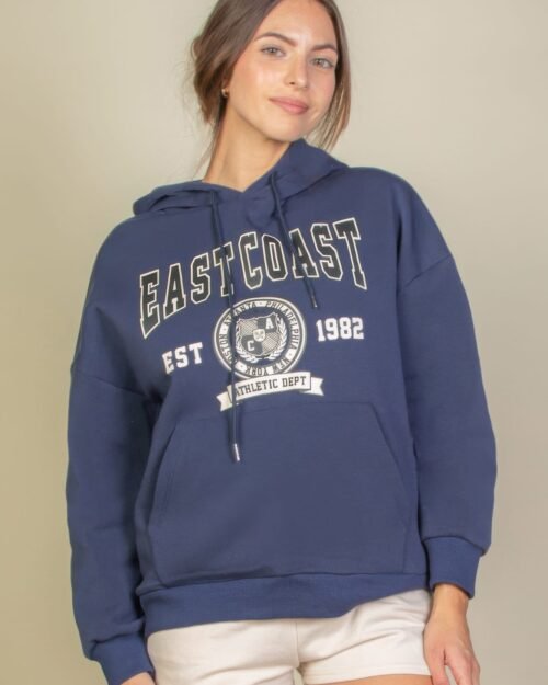 eastcoast graphic kangaroo pocket hoodie