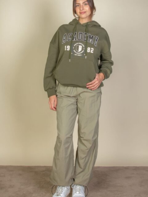 Graphic Kangaroo Pocket Drawstring Hoodie