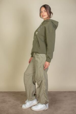 Graphic Kangaroo Pocket Drawstring Hoodie Graphic Kangaroo Pocket Drawstring Hoodie