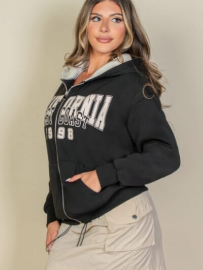 Drop Shoulder Hoodie - Graphic Zipper Up Hoodie Drop Shoulder Hoodie – Graphic Zipper Up Hoodie