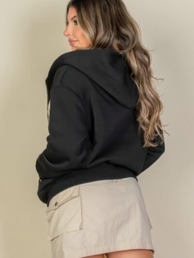 Drop Shoulder Hoodie - Graphic Zipper Up Hoodie Drop Shoulder Hoodie – Graphic Zipper Up Hoodie