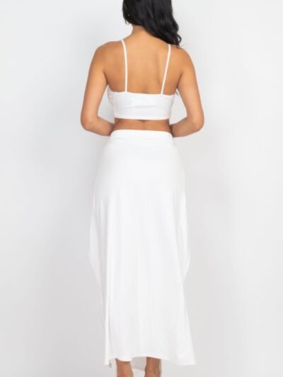 Bra Top & Side Slit Maxi Skirt Bra Top & Side Slit Maxi Skirt