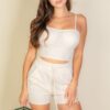 Bustier Set – Bustier Cami Top & Slant Pocket Wide Short