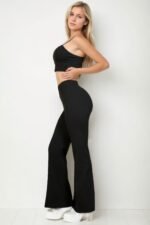 Bustier Crop Top & Front Slit Wide Leg Pants - Image 3