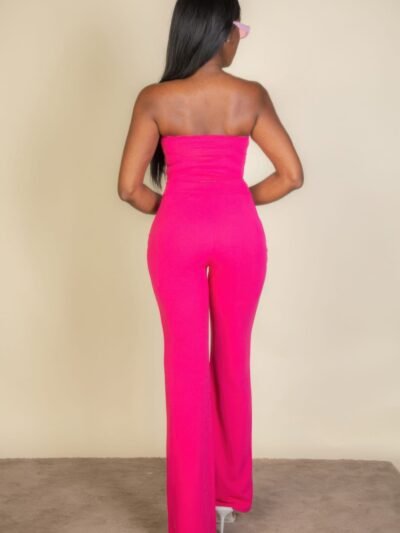 Strapless Corset Top & Flare Pants Set