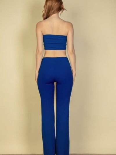 Strapless Corset Top & Flare Pants Set