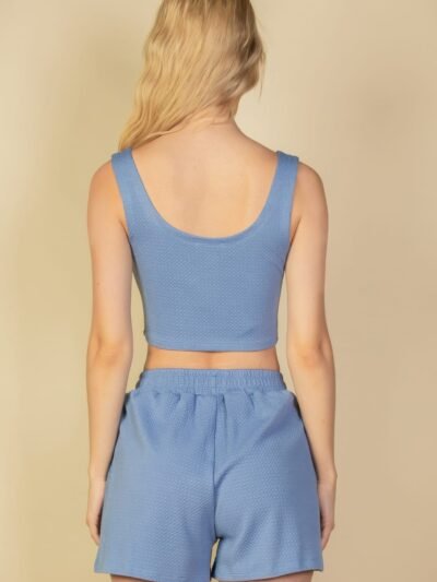 Crop Tank Top And Shorts Set Crop Tank Top And Shorts Set