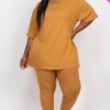 Plus Size Oversized T-shirt & Leggings Set