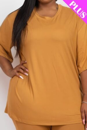 Plus Size Oversized T-shirt & Leggings Set Plus Size Oversized T-shirt & Leggings Set