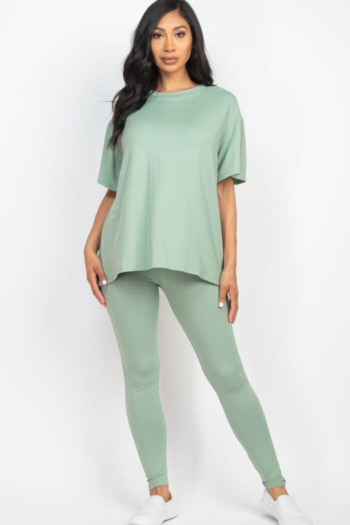 Oversized t-shirt & leggings set - image 3