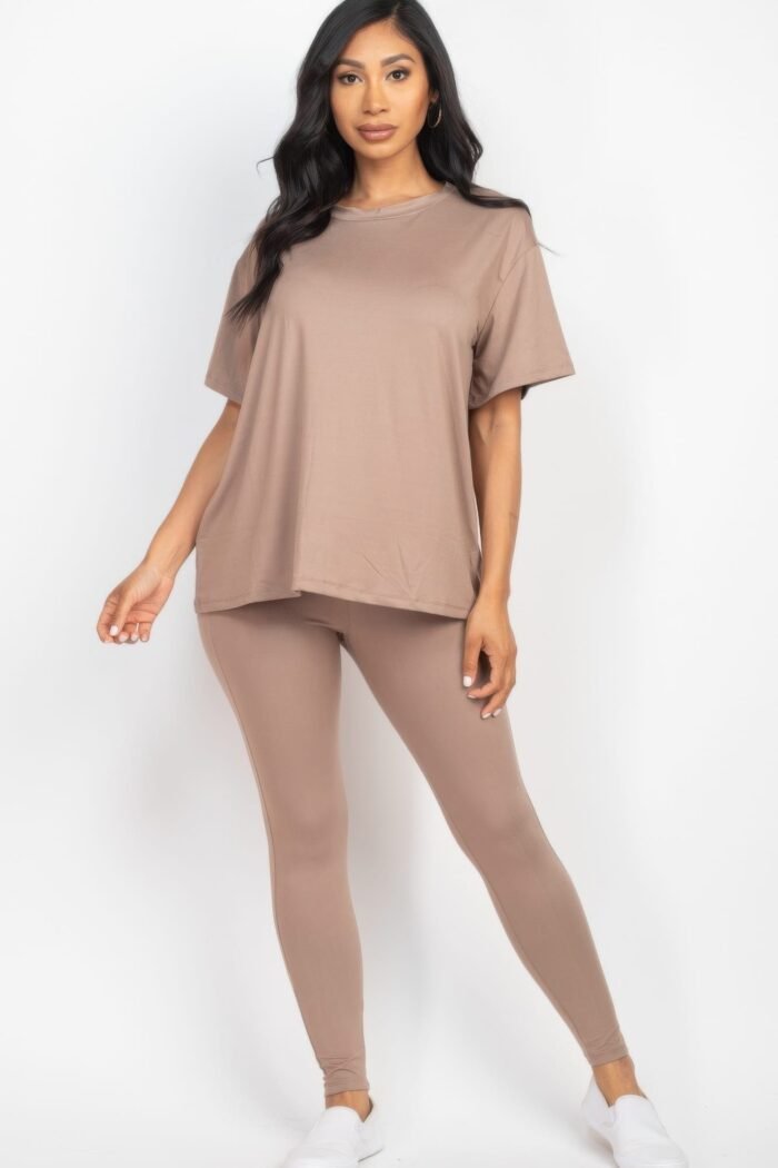 Oversized t-shirt & leggings set - image 4