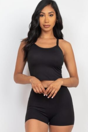 Split Back Cami Top & Shorts Set