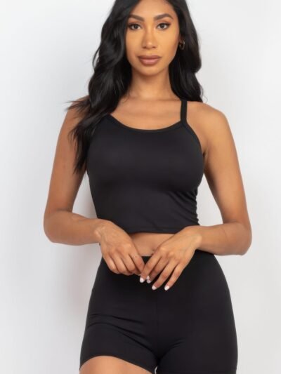 Split Back Cami Top & Shorts Set Split Back Cami Top & Shorts Set