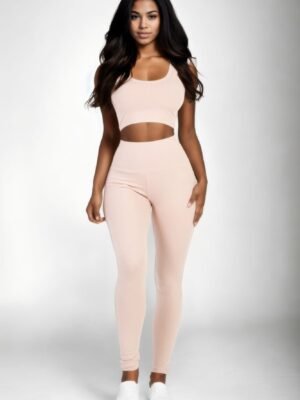 Ribbed Crop Top & Leggings Set