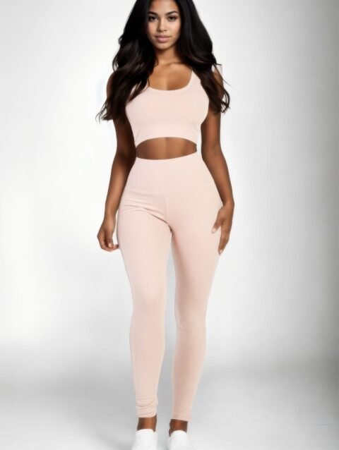 Ribbed Crop Top & Leggings Set