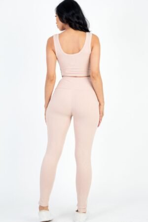 Ribbed Crop Top & Leggings Set Ribbed Crop Top & Leggings Set