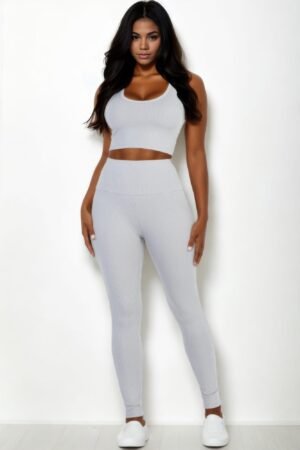 Ribbed Crop Top & Leggings Set Ribbed Crop Top & Leggings Set