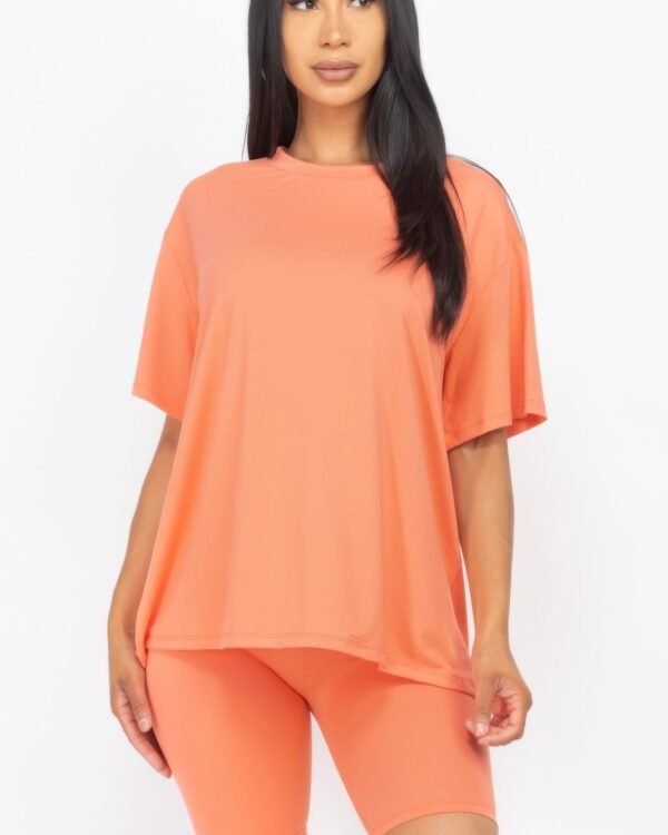 Loose Fit Top & Biker Shorts Set
