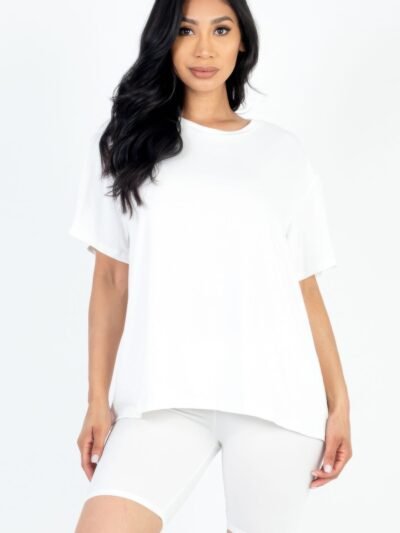 Loose Fit Top & Biker Shorts Set Loose Fit Top & Biker Shorts Set
