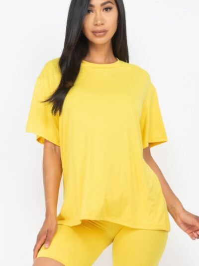 Loose Fit Top & Biker Shorts Set Loose Fit Top & Biker Shorts Set