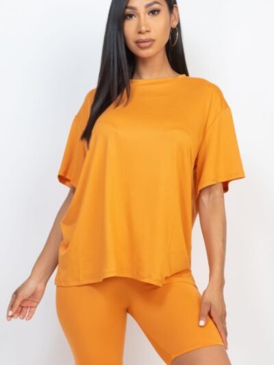 Loose Fit Top & Biker Shorts Set Loose Fit Top & Biker Shorts Set